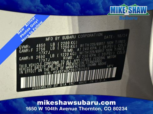 Certified 2025 Subaru Outback Premium w/ Popular Package #1A image 30