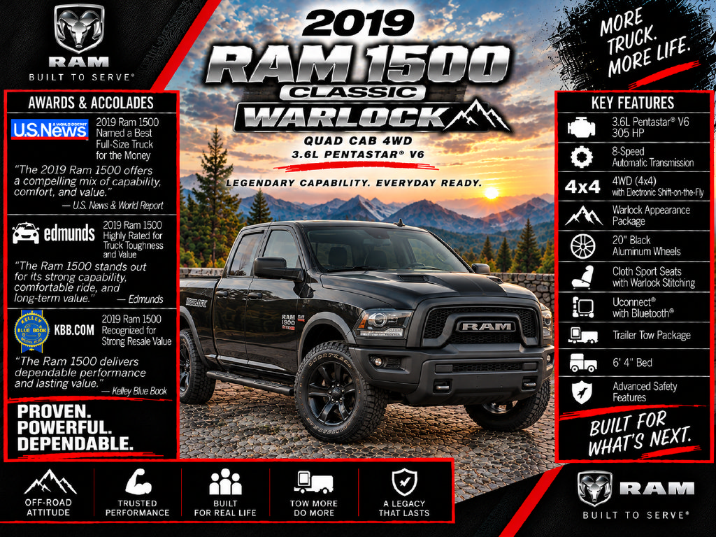 Used 2019 RAM 1500 Warlock AWD/4WD image 2