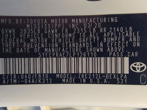 Used 2020 Toyota Corolla LE FWD image 33