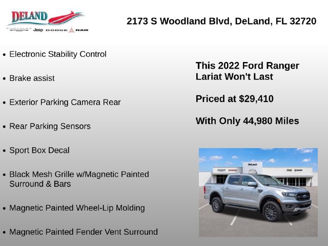 Used 2022 Ford Ranger Lariat w/ Equipment Group 501A High AWD/4WD image 29