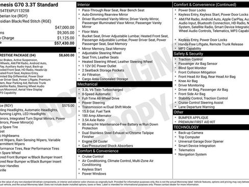 Used 2023 Genesis G70 3.3T w/ Sport Prestige Package image 34