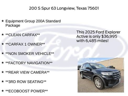 Used 2025 Ford Explorer Active RWD image 6
