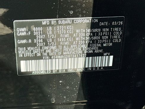 New 2026 Subaru Ascent Limited image 43