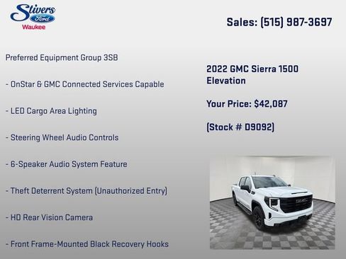 Used 2022 GMC Sierra 1500 Elevation w/ Preferred Package AWD/4WD image 25