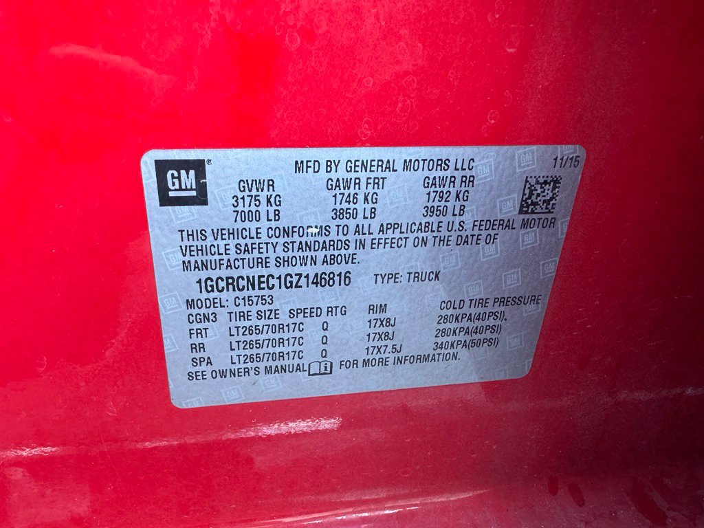 Used 2016 Chevrolet Silverado 1500 W/T w/ WT Convenience Package RWD image 16