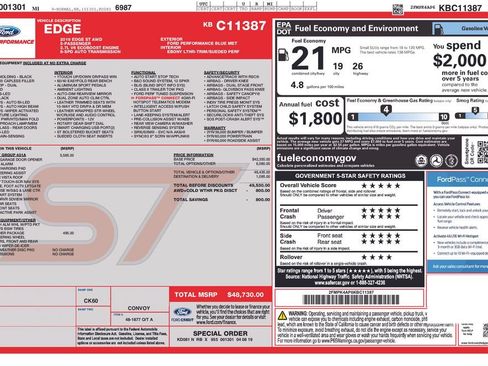 Used 2019 Ford Edge ST w/ Equipment Group 401A AWD/4WD image 32