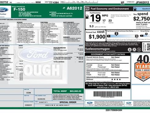 Used 2018 Ford F150 Platinum w/ Equipment Group 701A Luxury AWD/4WD image 34