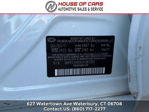 Used 2012 Hyundai Sonata Limited w/ Navigation Pkg FWD image 65