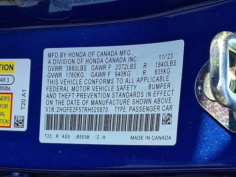 Certified 2024 Honda Civic Sport image 27
