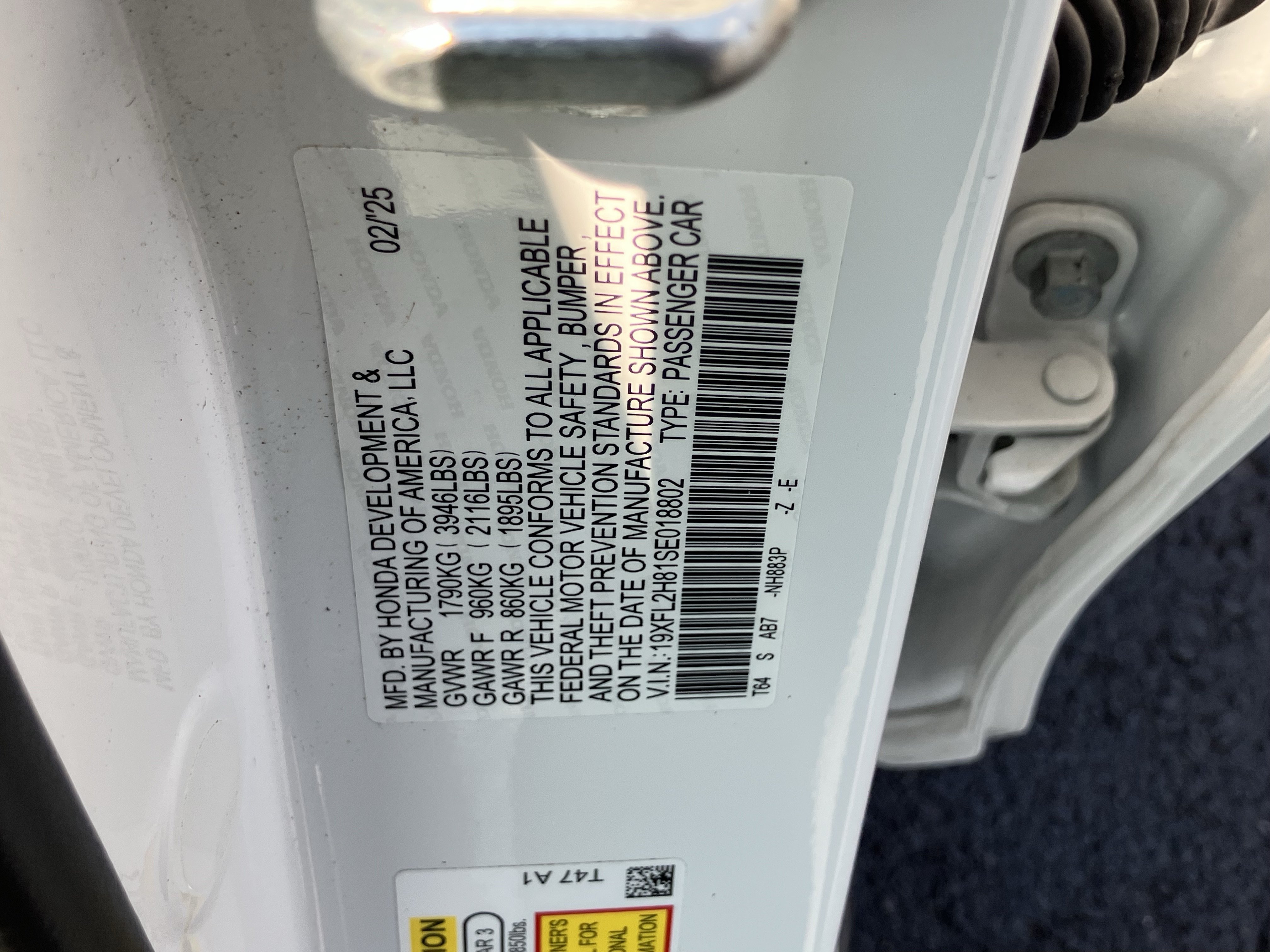 Certified 2025 Honda Civic Sport image 30