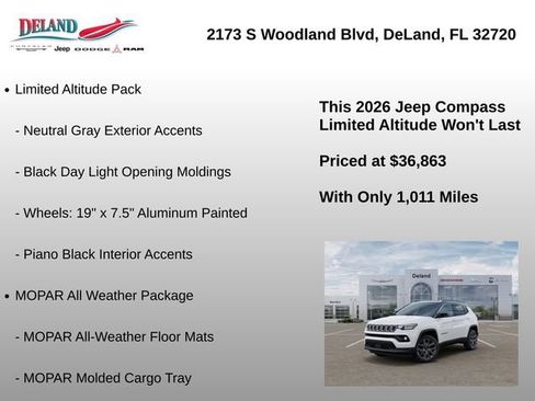 New 2026 Jeep Compass Limited w/ Sun, Sound & Navigation Group AWD/4WD image 18