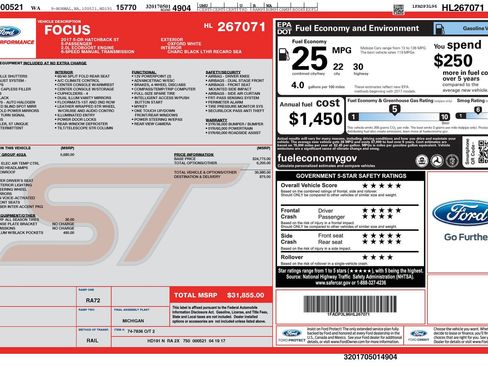 Used 2017 Ford Focus ST w/ Equipment Group 402A FWD image 3