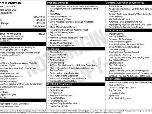New 2024 BMW i5 eDrive40i w/ Convenience Package image 13