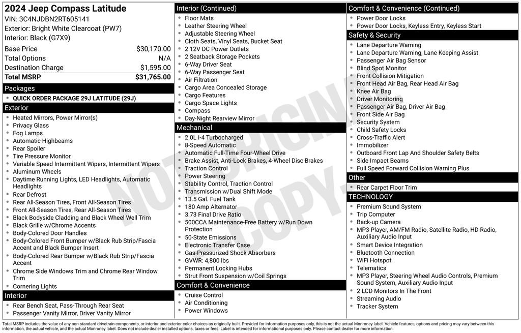 Used 2024 Jeep Compass Latitude AWD/4WD image 6