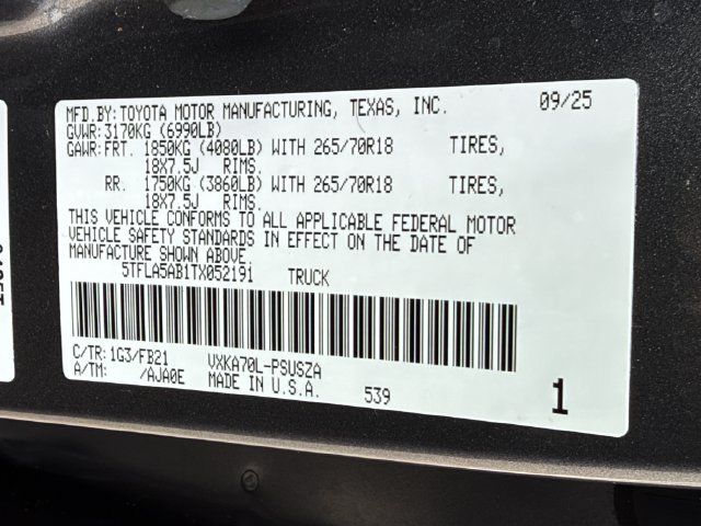 Used 2026 Toyota Tundra SR5 RWD image 26