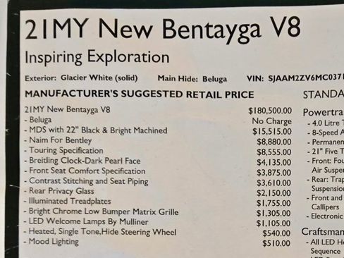 Used 2021 Bentley Bentayga AWD/4WD image 2