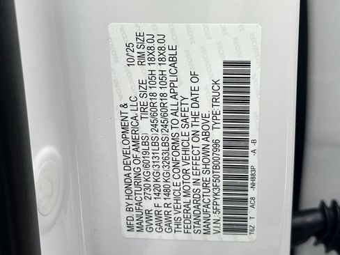 New 2026 Honda Ridgeline RTL image 34