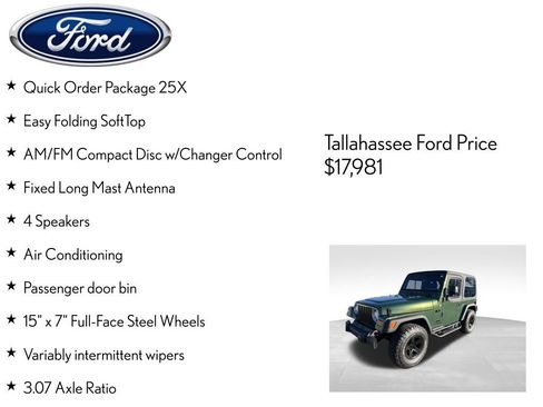 Used 2006 Jeep Wrangler X w/ Tire & Wheel Group (Ecco) image 6