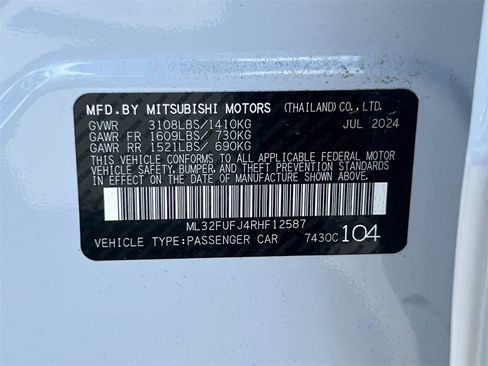New 2024 Mitsubishi Mirage G4 ES image 30