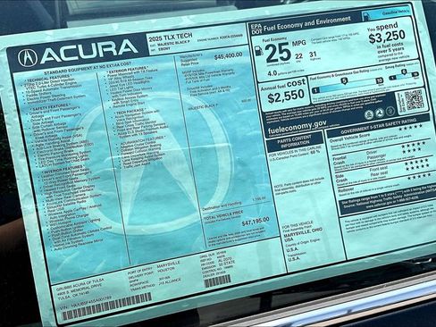 New 2025 Acura TLX w/ Technology Package FWD image 30