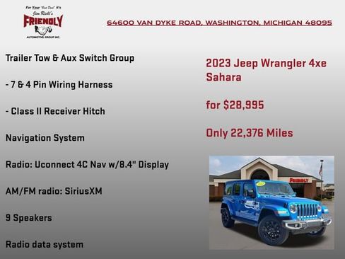Used 2023 Jeep Wrangler Unlimited Sahara w/ Cold Weather Group AWD/4WD image 10