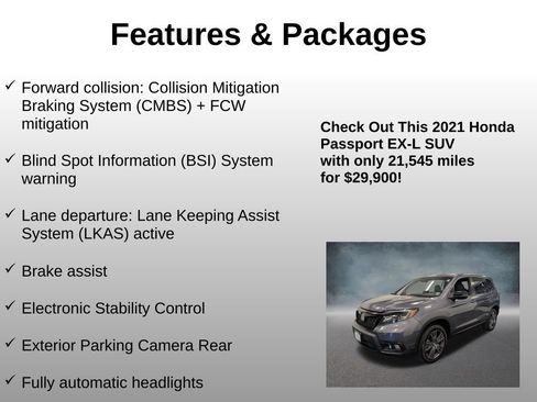 Certified 2021 Honda Passport EX-L image 20