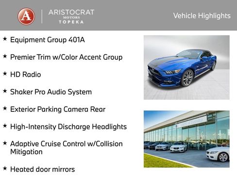 Used 2017 Ford Mustang GT Premium w/ Equipment Group 401A RWD image 2