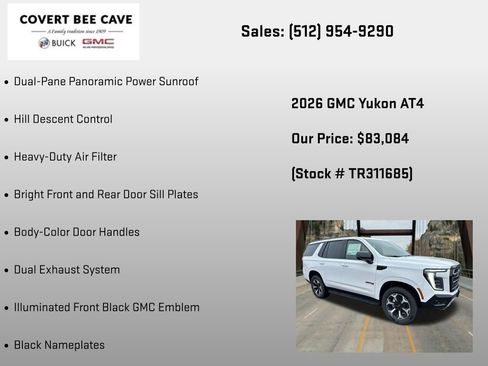 New 2026 GMC Yukon AT4 AWD/4WD image 24