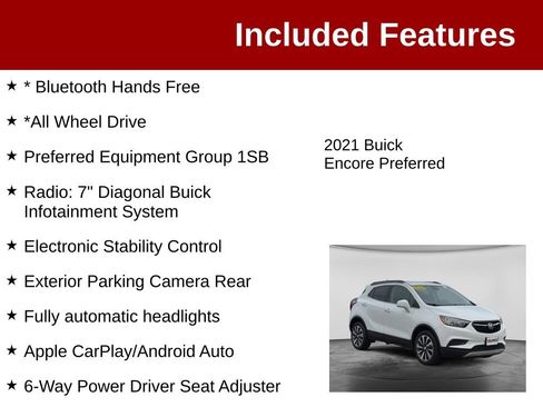 Used 2021 Buick Encore Preferred AWD/4WD image 3