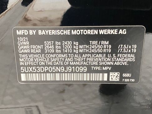 Certified 2022 BMW X3 xDrive30i w/ Convenience Package image 21