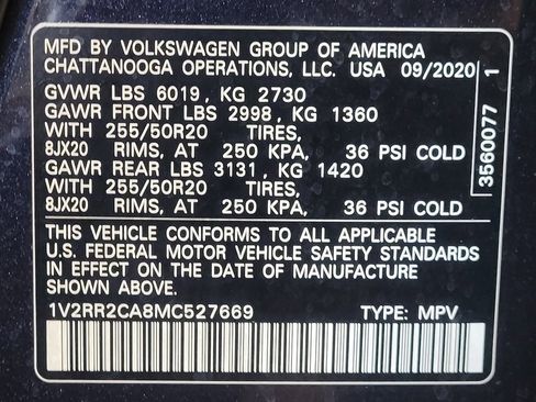 Used 2021 Volkswagen Atlas SE w/ Panoramic Sunroof Package AWD/4WD image 33