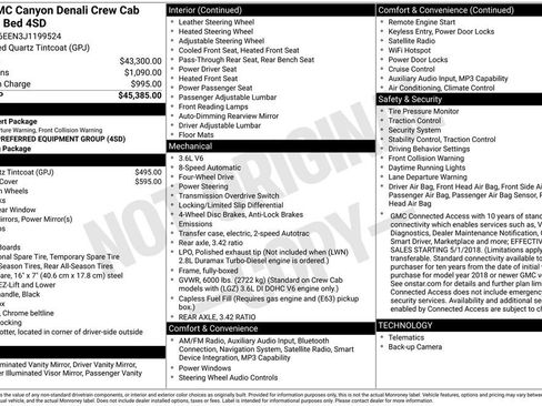 Used 2018 GMC Canyon Denali AWD/4WD image 15
