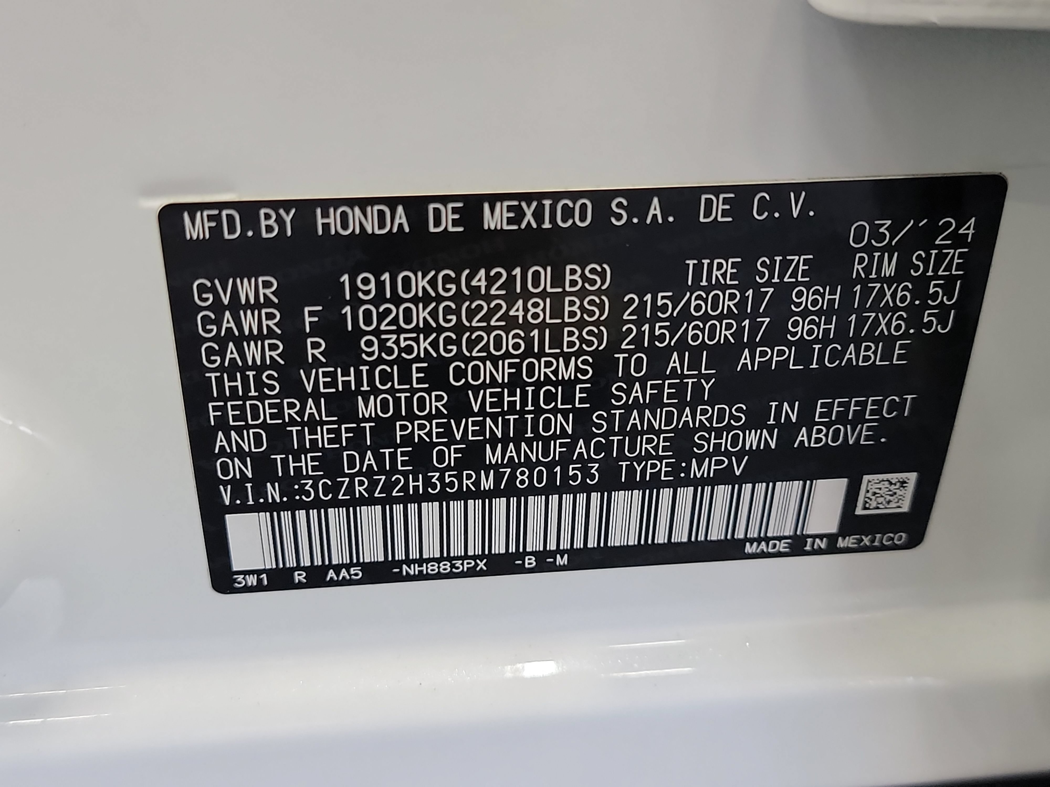 Used 2024 Honda HR-V LX image 32