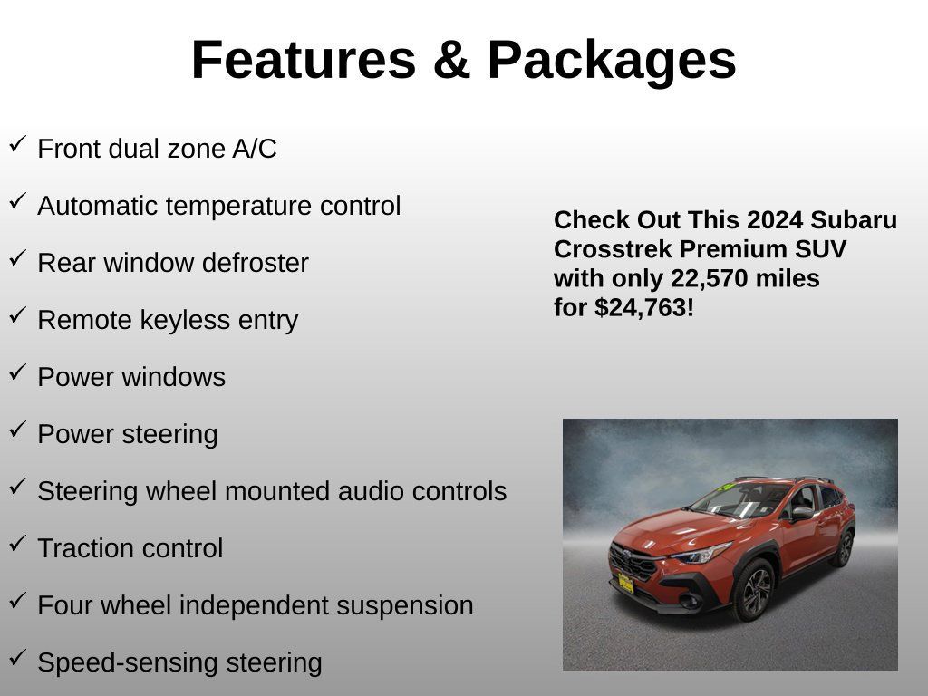 Used 2024 Subaru Crosstrek 2.0i Premium AWD/4WD image 8