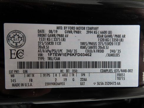 Used 2019 Ford F150 XLT w/ Equipment Group 302A Luxury image 65