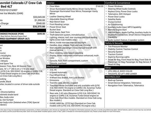 Used 2016 Chevrolet Colorado LT w/ LT Convenience Package image 7