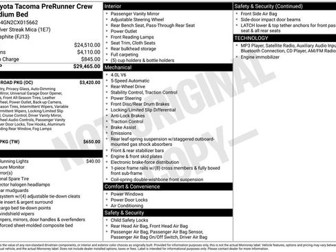 Used 2012 Toyota Tacoma PreRunner w/ TRD Off-Road Pkg RWD image 7