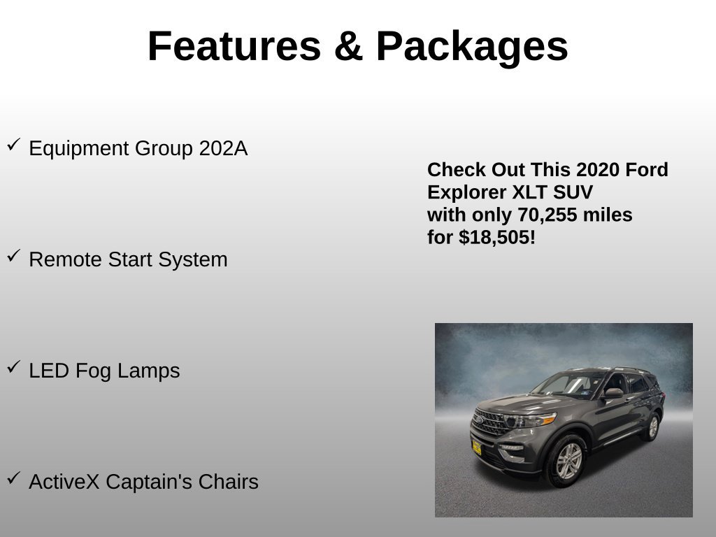 Certified 2020 Ford Explorer XLT w/ Equipment Group 202A AWD/4WD image 4