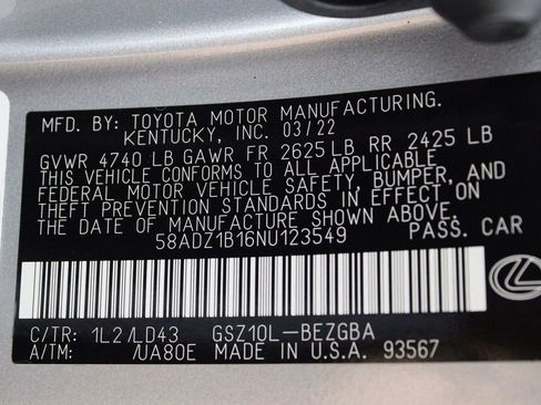 Used 2022 Lexus ES 350 w/ Premium Package image 22