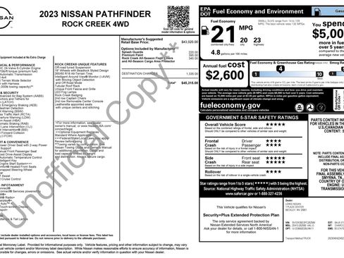 Used 2023 Nissan Pathfinder Rock Creek AWD/4WD image 5