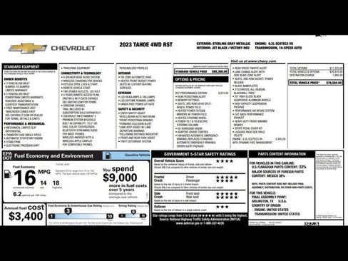 Used 2023 Chevrolet Tahoe RST w/ RST Performance Edition image 3