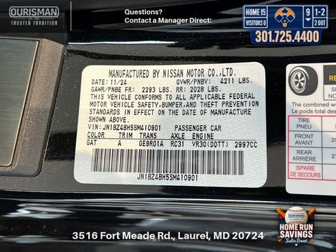 New 2025 Nissan Z Performance w/ Floor Mat Package RWD image 25