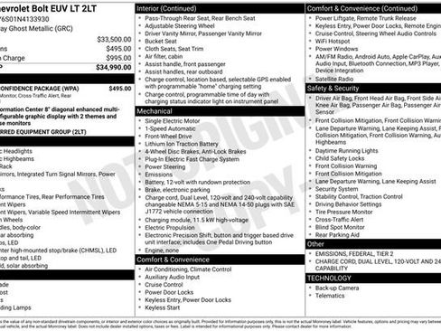 Used 2022 Chevrolet Bolt EUV LT w/ Driver Confidence Package image 15