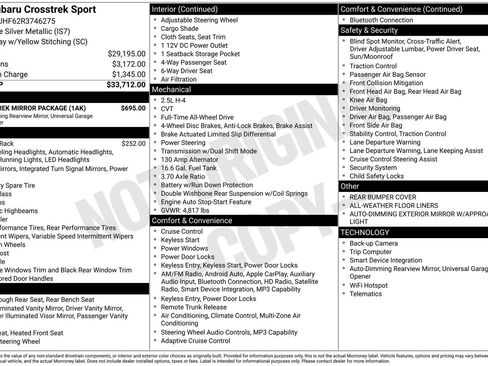 Used 2024 Subaru Crosstrek 2.5i Sport w/ Crosstrek Mirror Package image 14