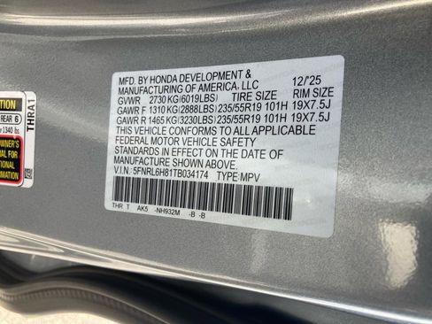 New 2026 Honda Odyssey Touring image 35