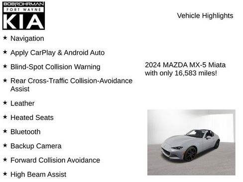 Used 2024 MAZDA MX-5 Miata RF Grand Touring RWD image 7