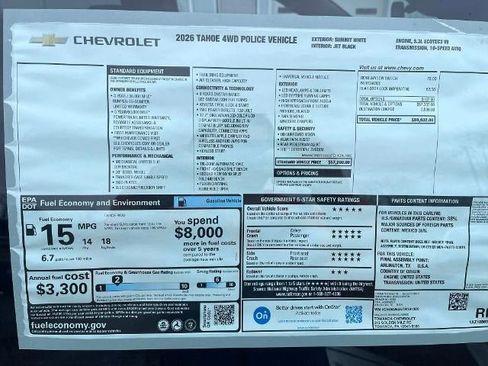 New 2026 Chevrolet Tahoe 4WD image 12