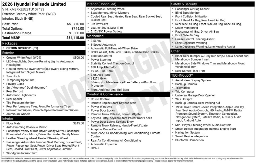 Certified 2026 Hyundai Palisade Limited AWD/4WD image 5