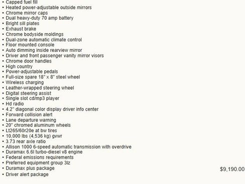 Used 2019 Chevrolet Silverado 2500 High Country w/ Duramax Plus Package image 8