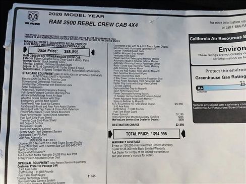 New 2026 RAM 2500 Rebel w/ Rebel Level 2 Equipment Group image 18